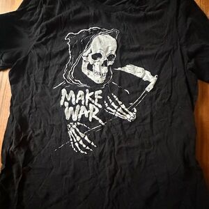 MakeWar - Fat Wreck Chords - Reaper - White on Black T-Shirt - XL